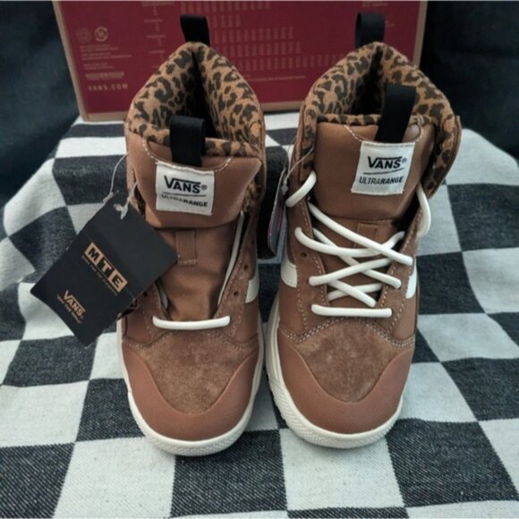 Vans UltraRange Exo Mte 1 High Women 5 Brown White Leopard UltraCush GF 112025 - Picture 3 of 14